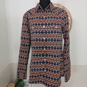 Vintage Pendleton Thomas Kay Aztec Print Flannel Shirt - Size M